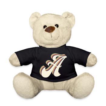 Letter A - Teddy Bear - black - Front