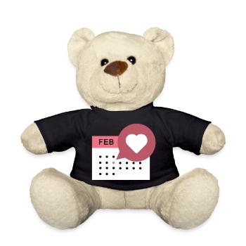 Heart Calendar - Teddy Bear - black - Front