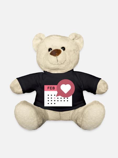 Heart Calendar - Teddy Bear - black