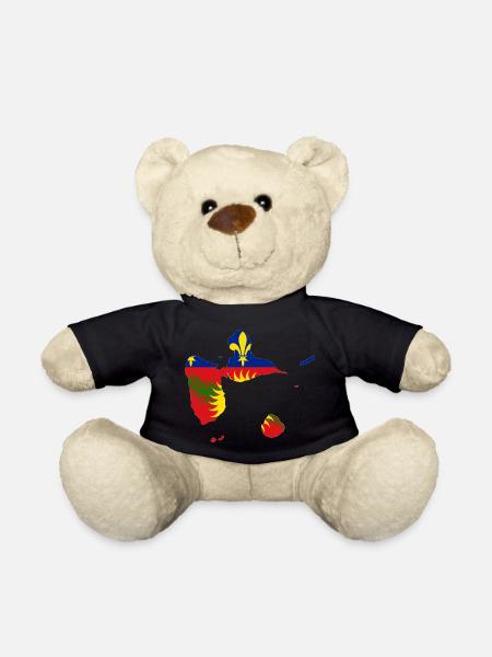 Carte de la guadeloupe - Nounours - noir