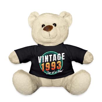 Chemise vintage 1993 pour homme femme 30 ans 30ème - Nounours - noir - Devant