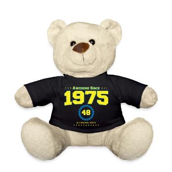 Awesome 1975 Shirt für Männer Frauen 48 Jahre alt 48. - Teddy - Schwarz - Vorne