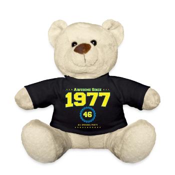 Super chemise 1977 pour hommes femmes 46 ans 46ème - Nounours - noir - Devant