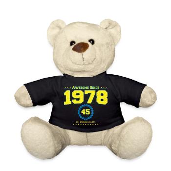 Super chemise 1978 pour hommes femmes 45 ans 45ème - Nounours - noir - Devant