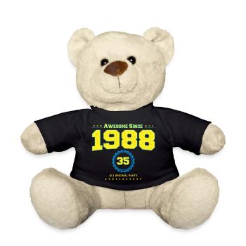 Awesome 1988 Shirt für Männer Frauen 35 Jahre alt 35. - Teddy - Schwarz - Vorne