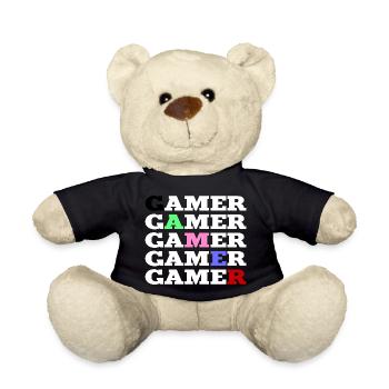 Gamer colorée et blanc - Nounours - noir - Devant
