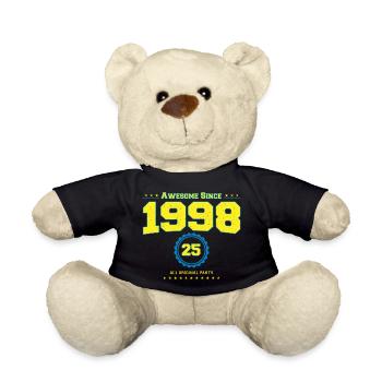 Super chemise 1998 pour hommes femmes 25 ans 25ème - Nounours - noir - Devant