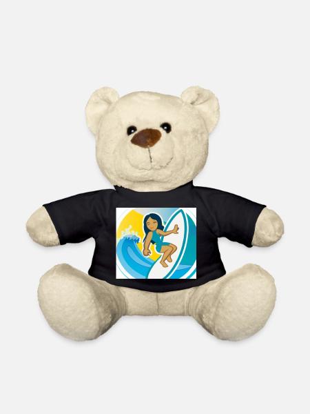 Fun surf sticker - Teddy Bear - black