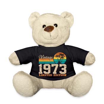 50ème Anniversaire 50 ans 1973 Cadeau Vintage - Nounours - noir - Devant