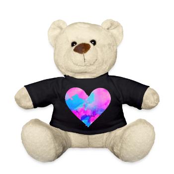 Fête des mères Saint-Valentin Amour Mariage Fiançailles - Nounours - noir - Devant
