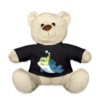Dolphin Diver Snorkel Diving - Teddy Bear - black - Front