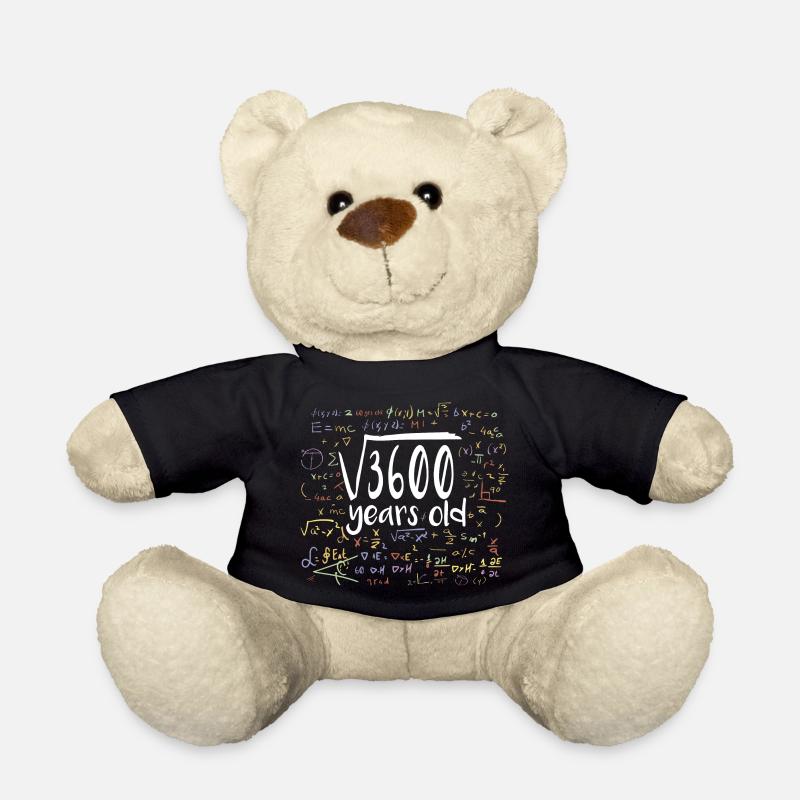 60. Geburtstag Quadratwurzel von 3600: 60 Jahre alt - Teddy - Schwarz
