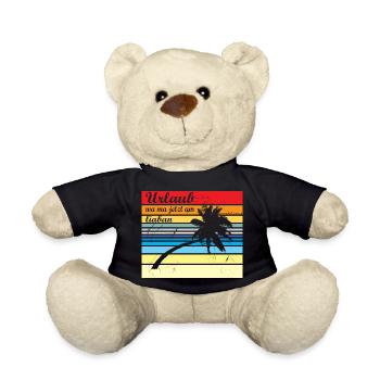 Urlaub wa ma jetzt liaba - Urlaub wäre mir lieber - Teddy - Schwarz - Vorne