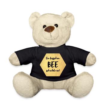 Bienen Waben Gold Honig Natur Klimaschutz Quote - Teddy - Schwarz - Vorne