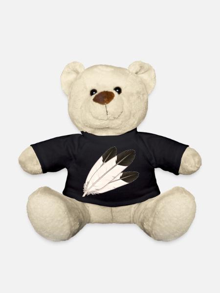 Eagle feather - Teddy Bear - black