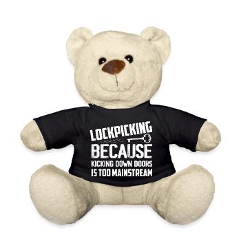 Lockpicking Because Kicking Down Doors Locksmith L - Teddy Bear - black - Front