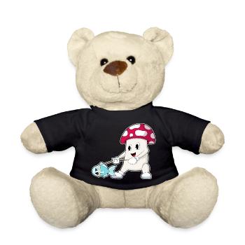 Pêche aux poissons pêcheurs aux champignons - Nounours - noir - Devant
