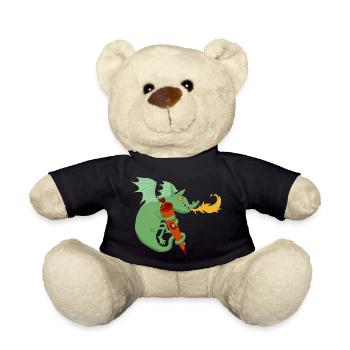 Dragon avec cône d’école - Nounours - noir - Devant