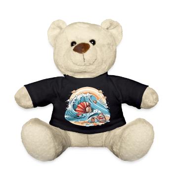 Shells in the waves - Teddy Bear - black - Front