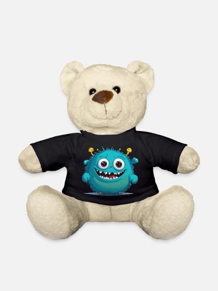 Petit monstre bleu - Nounours - noir