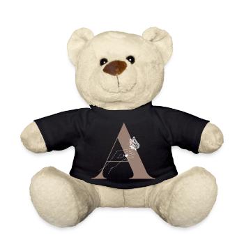 Magischer Schmetterlingsbuchstabe - Teddy - Schwarz - Vorne