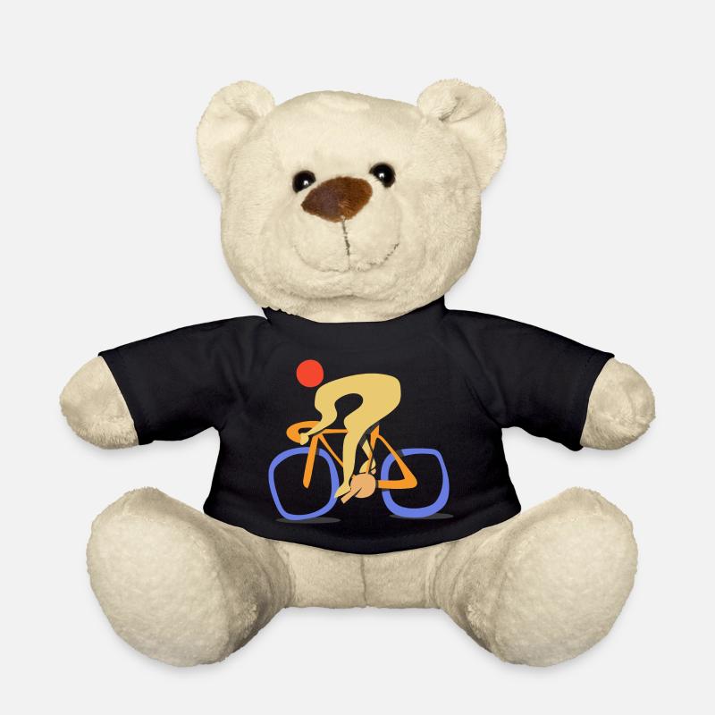 Schneller Rennradfahrer. zeitgenössischer abstrakter Stil Cyclin - Teddy - Schwarz
