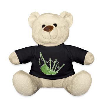 "Dudelsack", Boho Line Art Design, Serie "Music" - Teddy - Schwarz - Vorne