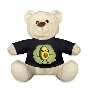 Nerdy Avocada court à travers un pré - Nounours - noir - Devant