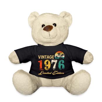 Vintage 1976 Limited Edition Made In 1976 Birthday - Teddy Bear - black - Front