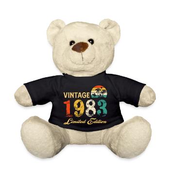Vintage 1983 Limited Edition Made In 1983 Birthday - Teddy Bear - black - Front