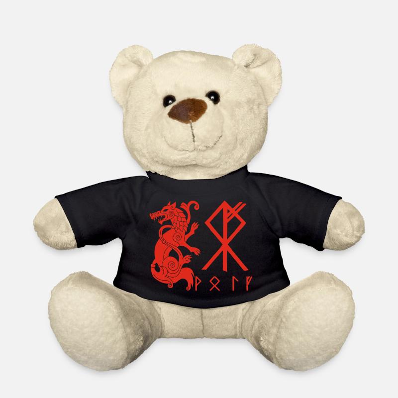 Roter Wolf Fenrir - Teddy - Schwarz
