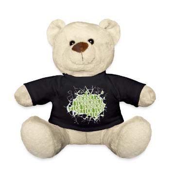book author bday jokes birthday present idea - Teddy - Schwarz - Vorne