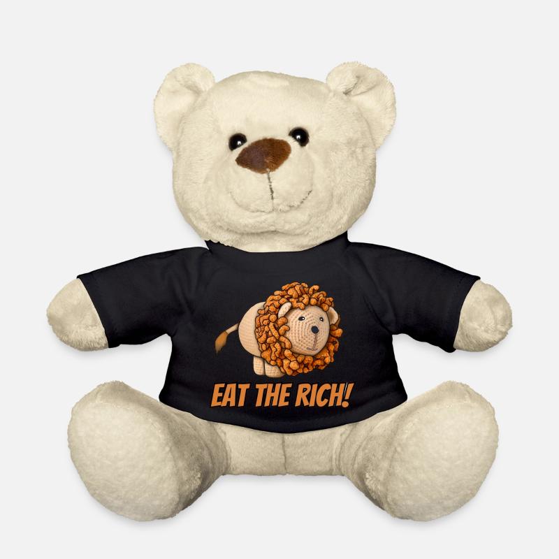 Löwe - Eat the rich - Teddy - Schwarz