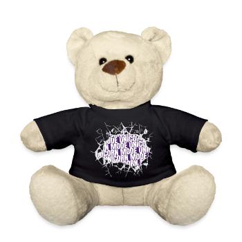 unicorn japanese cat cool awesome birthday gift - Teddy Bear - black - Front