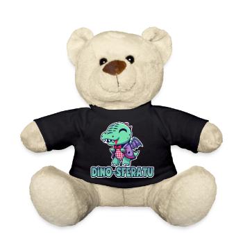 Drawing Dinosaur Vampire Chibi Humor - Teddy Bear - black - Front