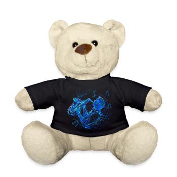 SAXOPHON, SAXOPHONIST RETRO LINE SAXOPHON T-SHIRT - Teddy - Schwarz - Vorne