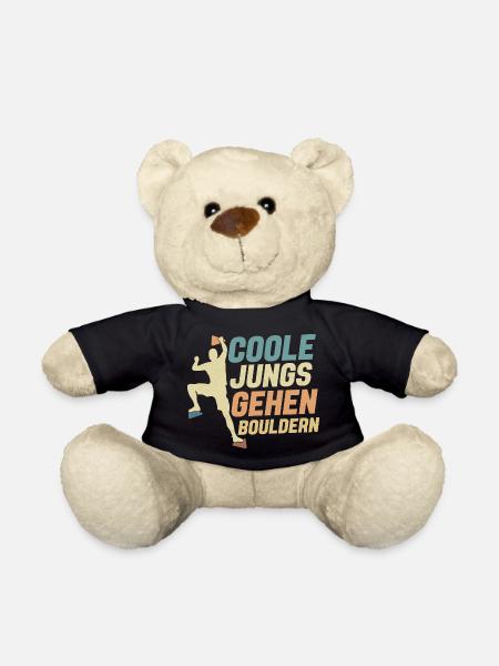 Coole Jungs Gehen Bouldern Boulder Klettern - Teddy - Schwarz