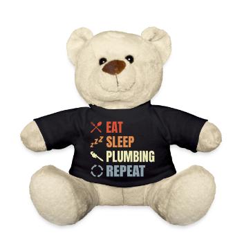 Manger Sommeil Plomberie Répéter - Nounours - noir - Devant