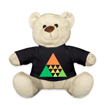 Colorful triangles - Teddy Bear - black - Front
