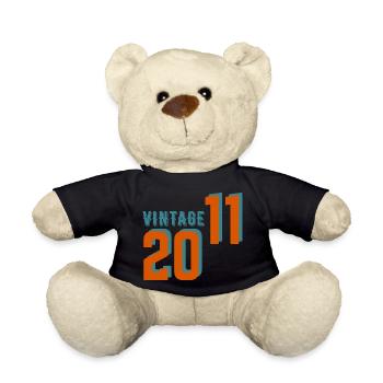 Vintage Retro 2011 - Teddy Bear - black - Front