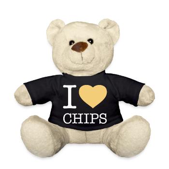 I LOVE CHIPS - Teddy - Schwarz - Vorne