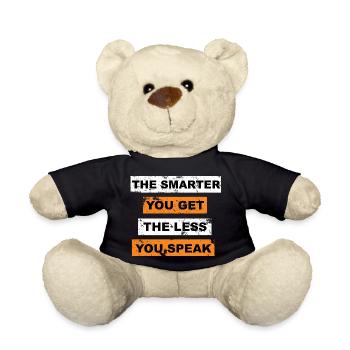 Plus vous êtes intelligent, moins vous parlez en disant - Nounours - noir - Devant