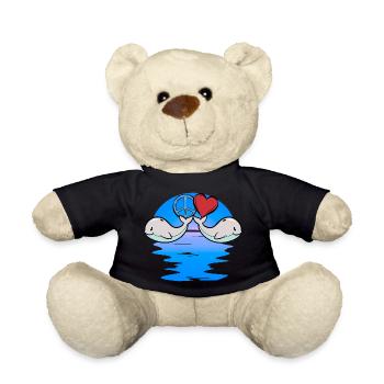 Baby Wal Fisch Meeressäuger Kinder Peace - Teddy - Schwarz - Vorne