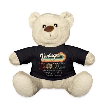 Great since 2002 anniversary 2002 vintage 200 - Teddy Bear - black - Front