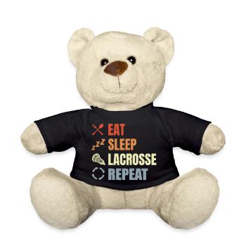 Vintage Lacrosse Schedule - Teddy Bear - black - Front