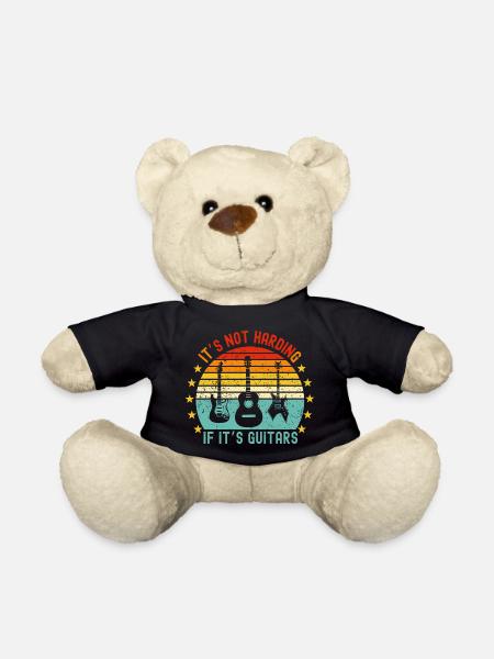 IT'S NOT HARDING IF IT'S GUITARS - Funny guitar - Teddy Bear - black