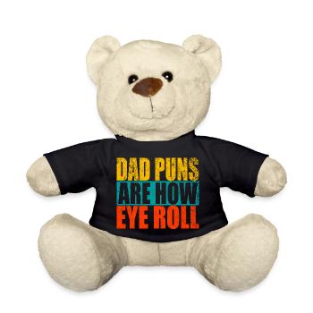 Les jeux de mots de papa sont comment rouler les yeux - cadeau de père drôle - Nounours - noir - Devant