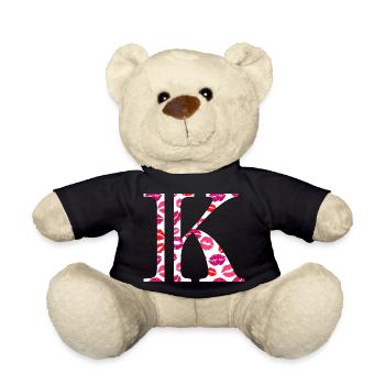 Buchstabe k Küsse - Teddy - Schwarz - Vorne