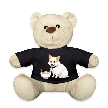 Corgi isst Ramen #1 - Teddy - Schwarz - Vorne
