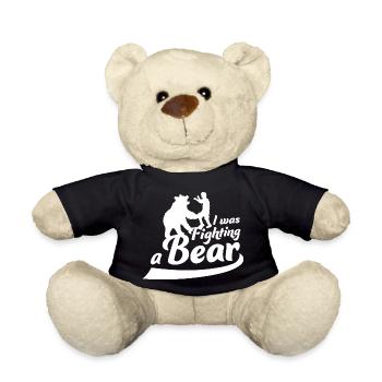 I Was Fighting A Bear Surgery Broken Arm Injury - Teddy Bear - black - Front